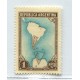 ARGENTINA 1942 GJ 876SG ESTAMPILLA VARIEDAD IMPRESO SOBRE GOMA U$ 100 RARA